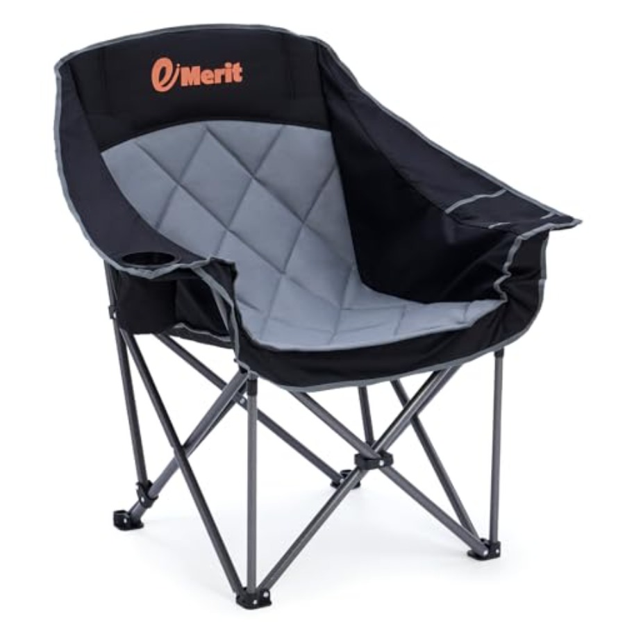 Camping Quad - zz-Übergroße gepolsterte Campingstühle, robuste, faltbare Outdoor-Quad-Stühle