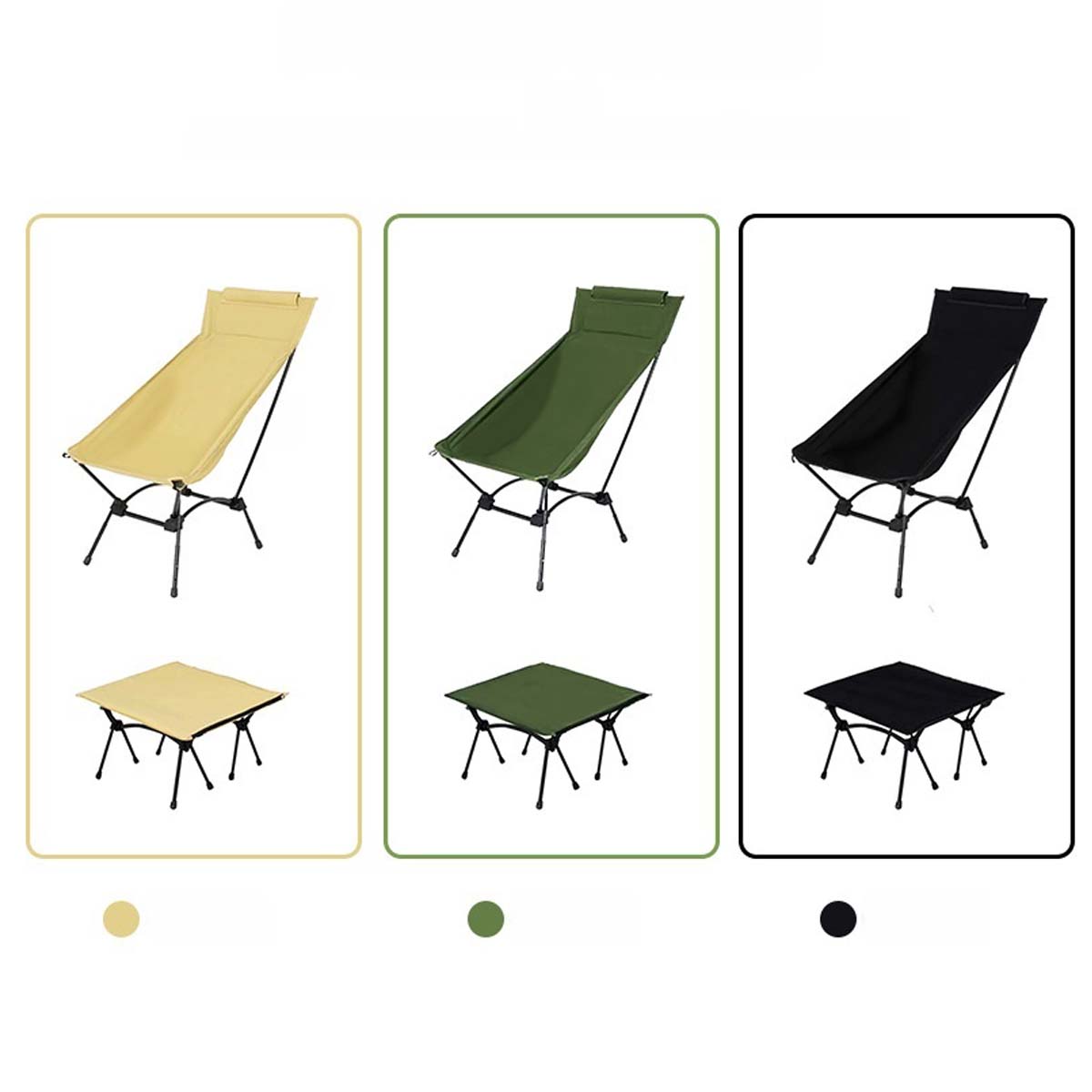Outdoor Camping Rocking Chair - Multifunktions-Camping-Mondstuhl für den Außenbereich, hohe Rückenlehne,