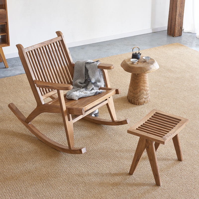 Outdoor Camping Rocking Chair - Supreme Beauty Old Elm Freizeitstuhl für