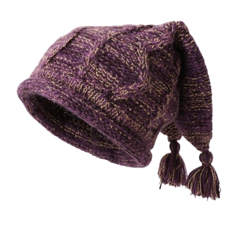 Outdoor Camping Activities For Adults - Winterwarme Strickmütze für Damen, Clown-Hornmütze, weiche