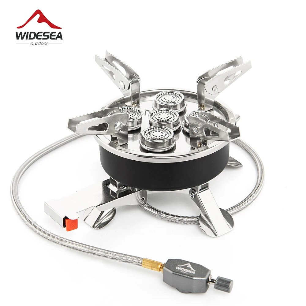 Outdoor Camping Sink - Großflächiger Camping-Touristen brenner 8800W Gasherd Kochgeschirr