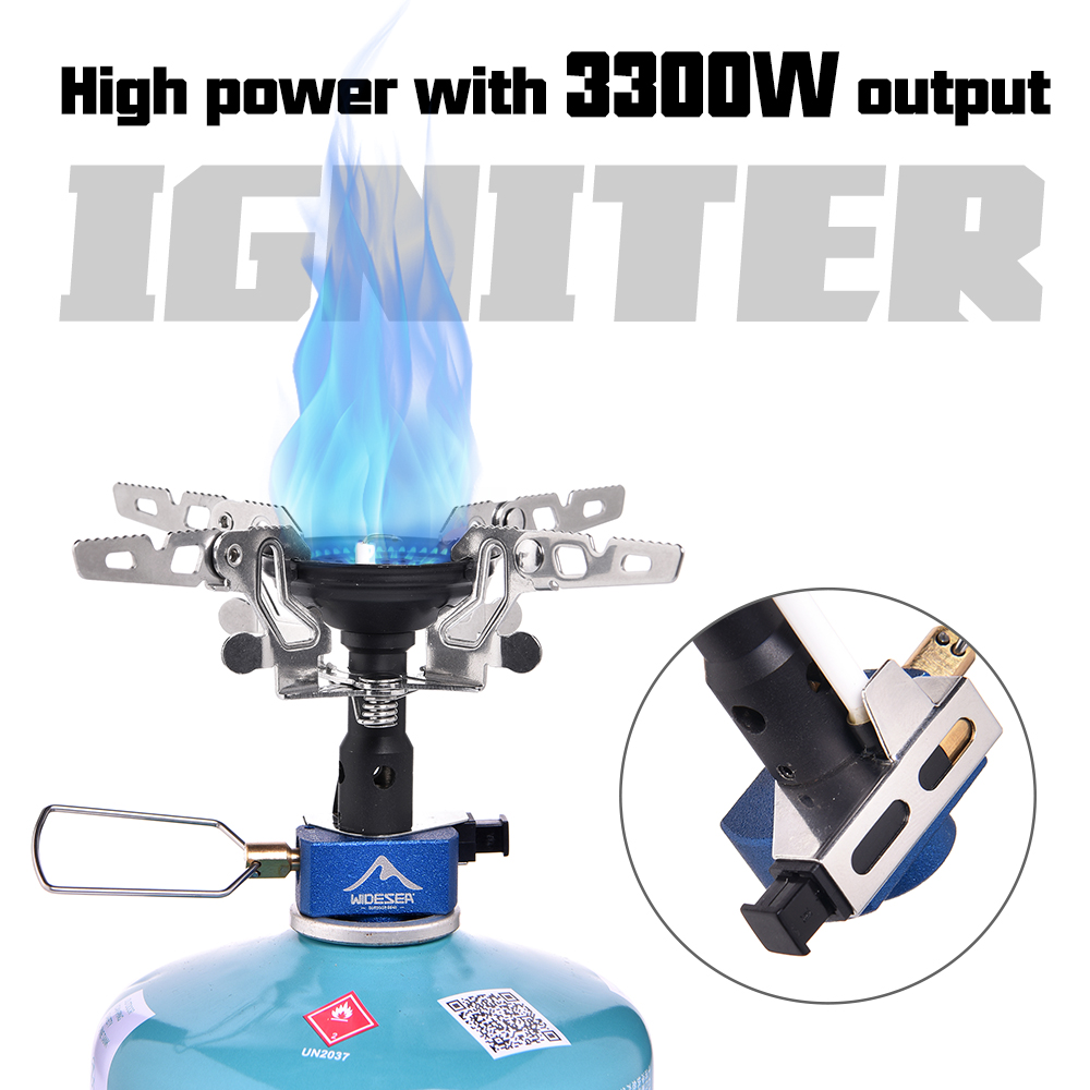 Outdoor Camping Burner - Outdoor-Camping-Gasbrenner Outdoor-Kocher 3300W mit Zünder Campingausrüstung
