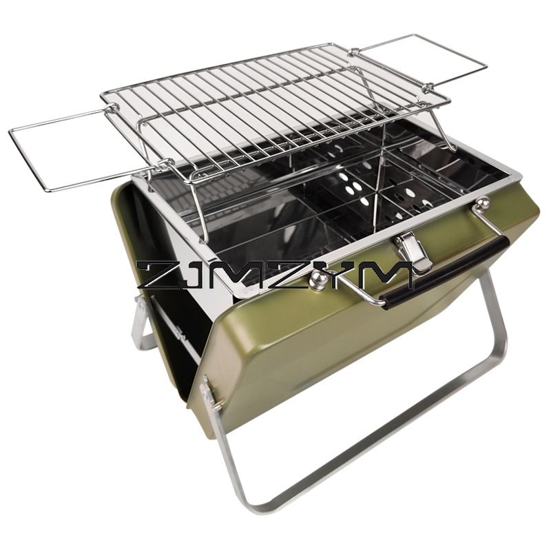 Outdoor Camping Sink - Faltbarer Barbecue-Grill, höhenverstellbare Maschen, BBQ-Grill, Zuhause,