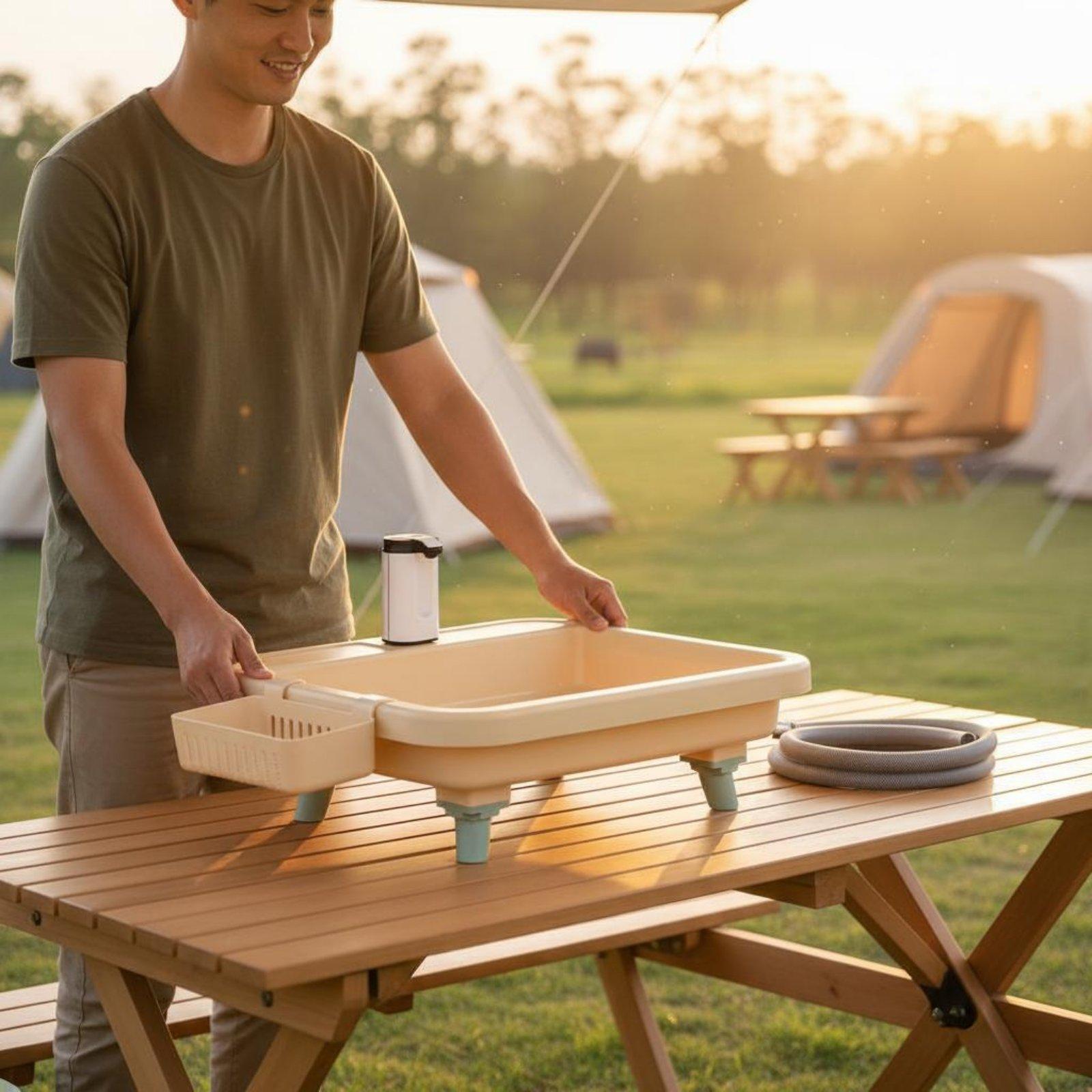 Tragbares Campingwaschbecken m – Outdoor Camping Sink Bewertung und Preis