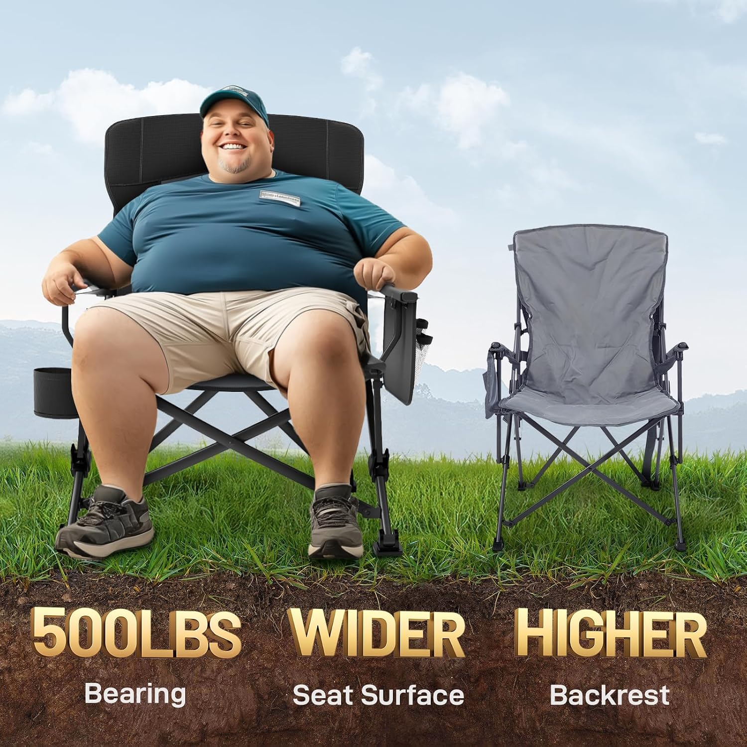 Robuster Übergroßer Klappbarer – Camping Quad Bewertung und Preis