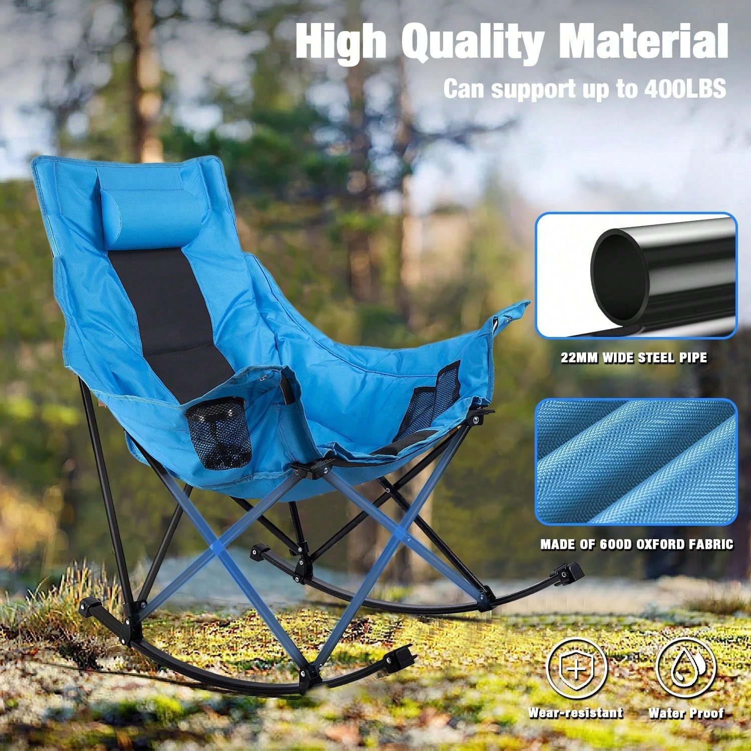 Klappbarer Outdoor-Schaukelstu – Outdoor Camping Rocking Chair Bewertung und Preis
