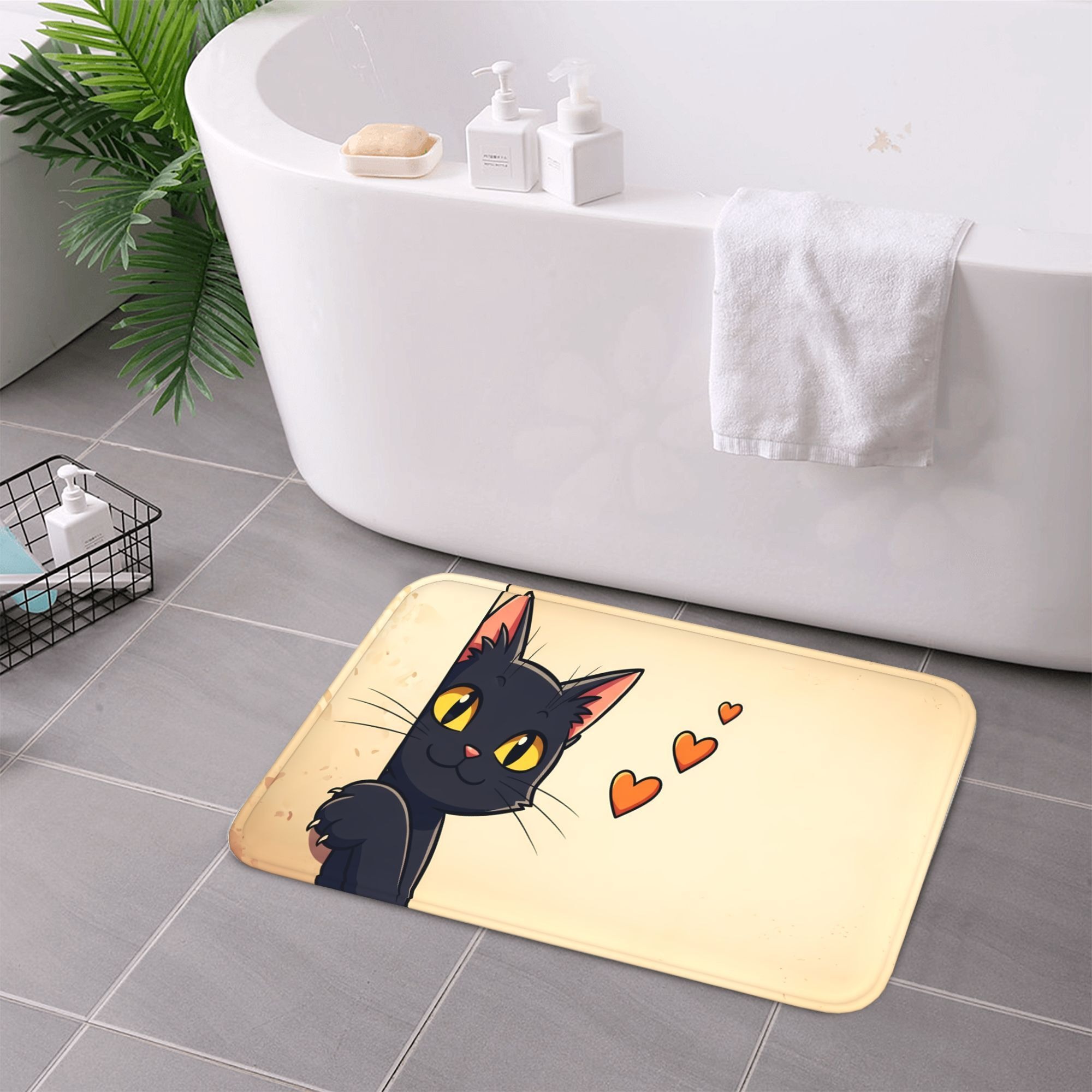1PC Katze mit Herzen Muster Kü – Outdoor Camping Sink Bewertung und Preis