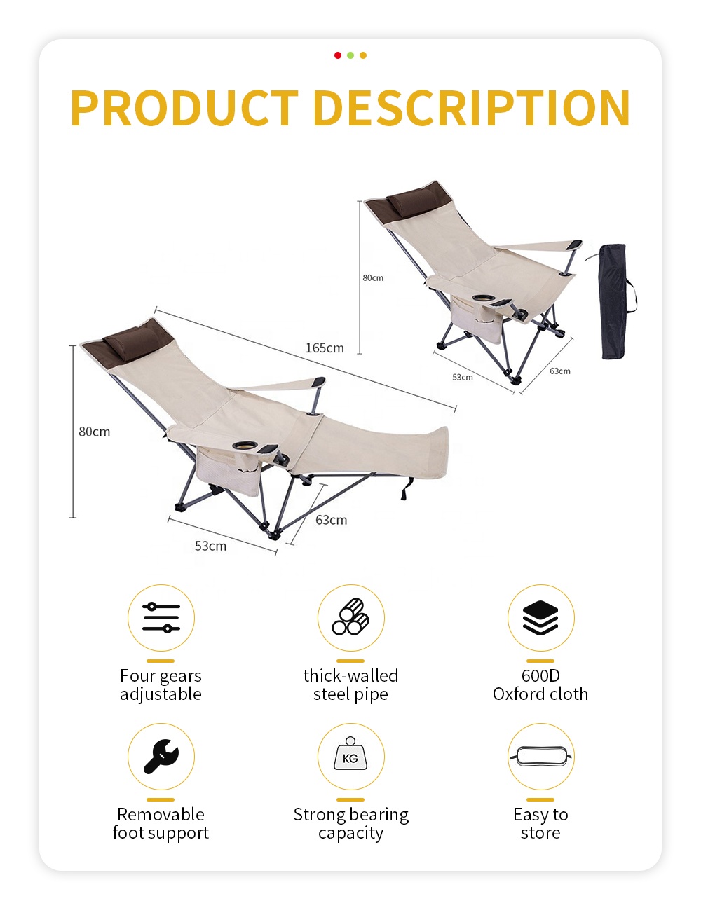 Tragbarer Klappbarer Liegestuh – Outdoor Camping Recliner Chairs Bewertung und Preis