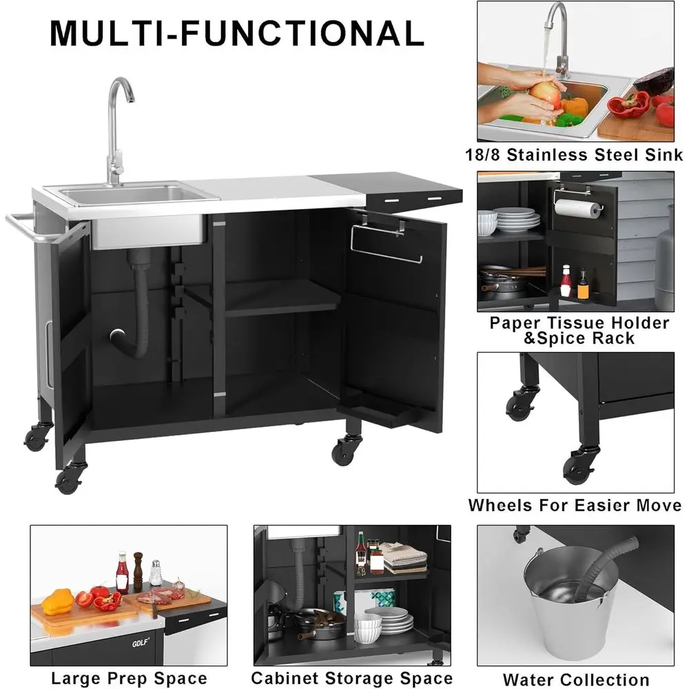 Outdoor-Kücheninsel mit Edelst – Outdoor Camping Sink Bewertung und Preis