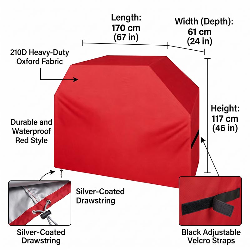 210D BBQ-Abdeckung Staubdicht  – Outdoor Camping Trolley Bewertung und Preis