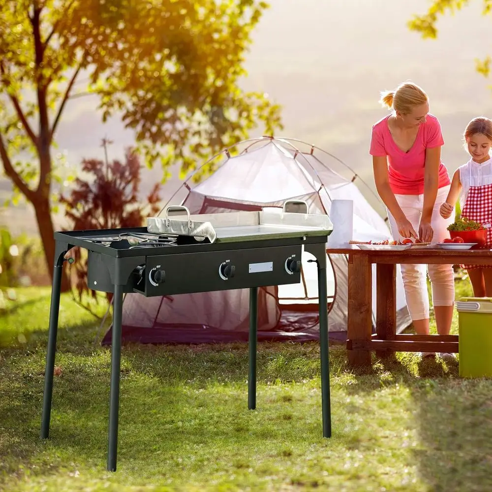 Tragbarer 3-Brenner Propangas- – Outdoor Camping Burner Bewertung und Preis