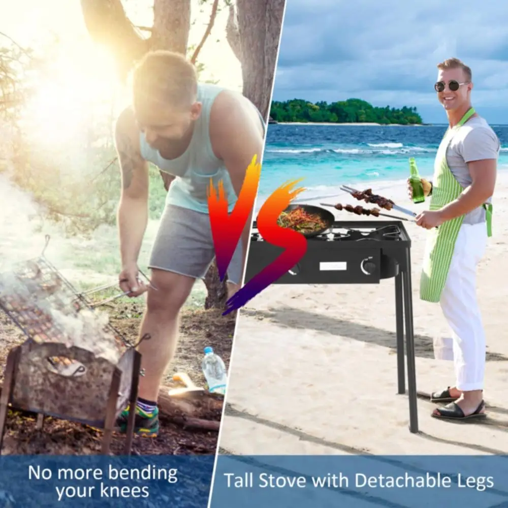 Tragbarer 3-Brenner Propangas- – Outdoor Camping Burner Bewertung und Preis